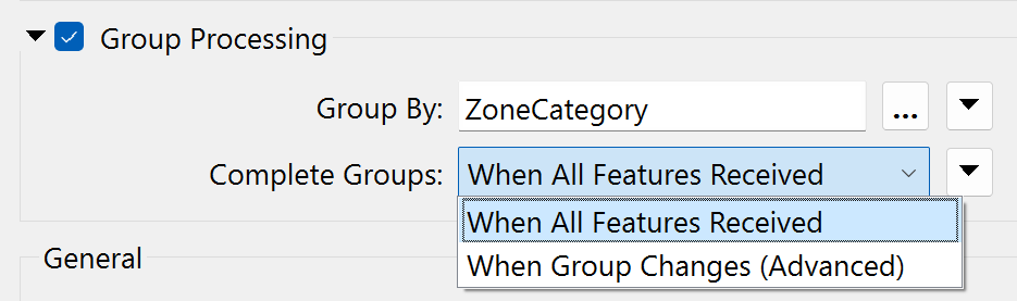 Group By Mode options
